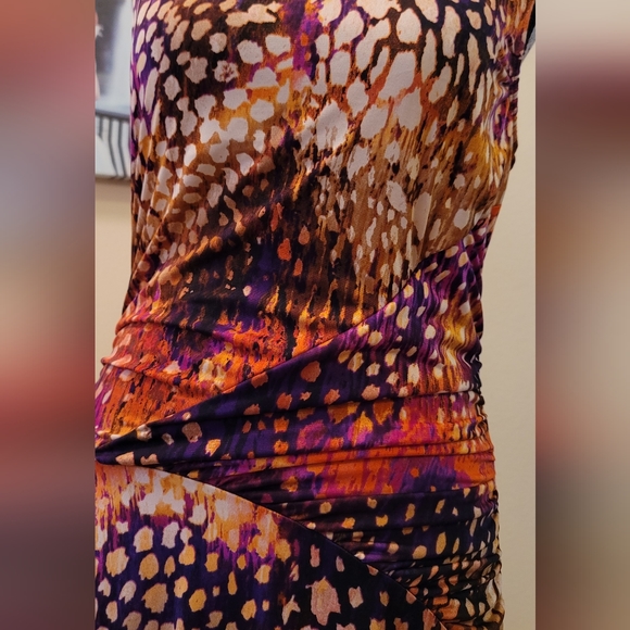 RUBY ROX || Slinky Vibrant Print Dress - Women's Size L - Picture 14 of 16